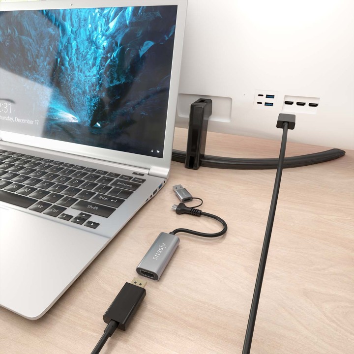 Conversor AISENS USB-A/C/M a HDMI/H 12cm (A109-0913)