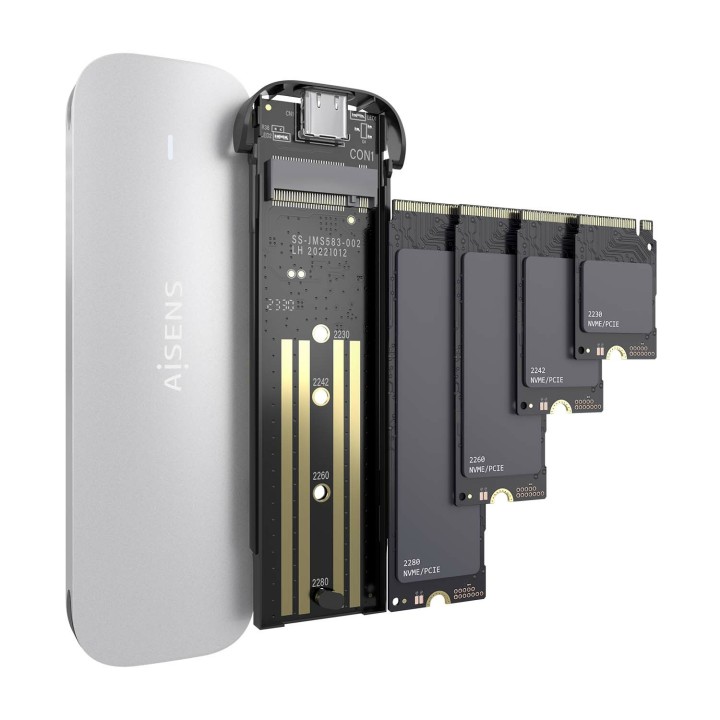 Caja SSD AISENS M.2 USB-C 3.1 Plata (ASM2-025SL)