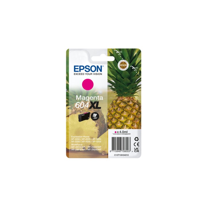 Tinta Epson 604XL Magenta 4ml 350 pág (C13T10H34010)