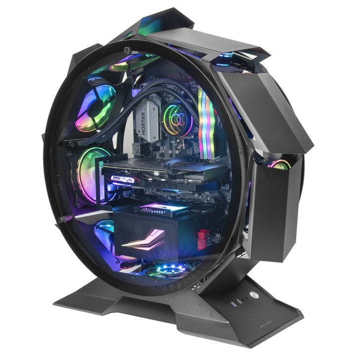 Caja Circular Mars Gaming mATX Mini-ITX Negra (MCORB)