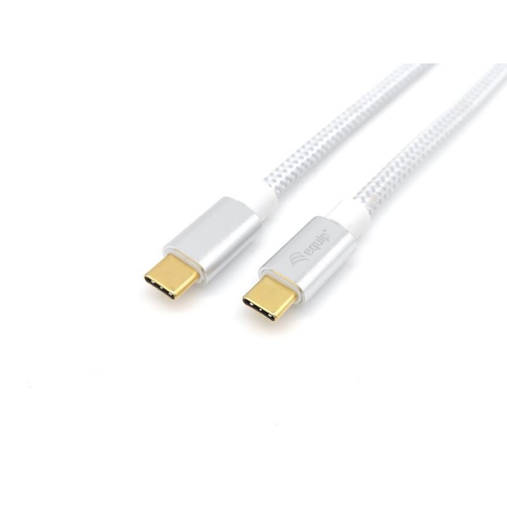 Cable EQUIP USB-C/M a USB-C/M 1m 100W Blanco (EQ128356)