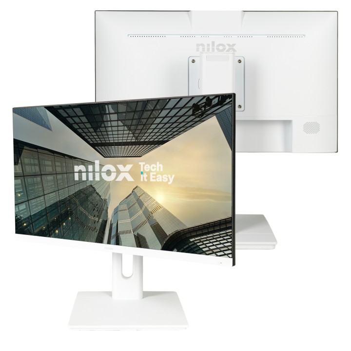 Monitor NILOX 24" FHD WebCam Blanco (NXM24REGWEB01W)