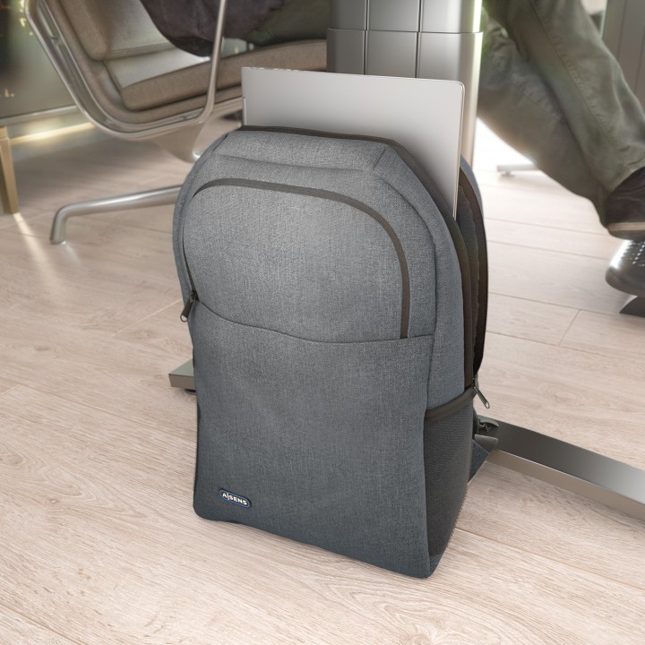 Mochila AISENS Poliéster 15.6" Gris (ASBG-BP083-GR)
