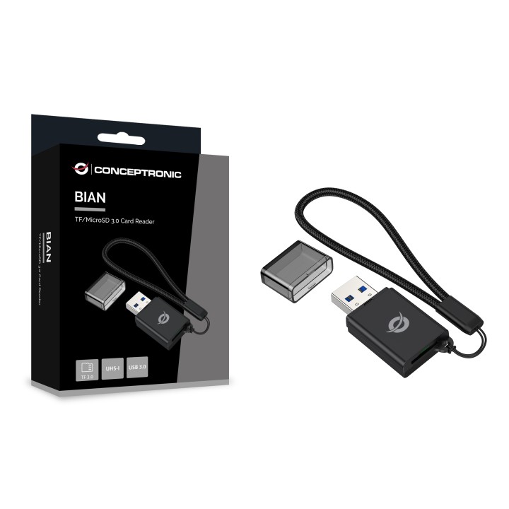Lector Tarjetas CONCEPTRONIC USB-A 3.0 Negro (BIAN07B)