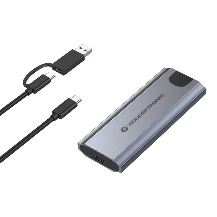 Caja CONCEPTRONIC SSD M.2 NVMe USB-C Gris (DANTE05G)