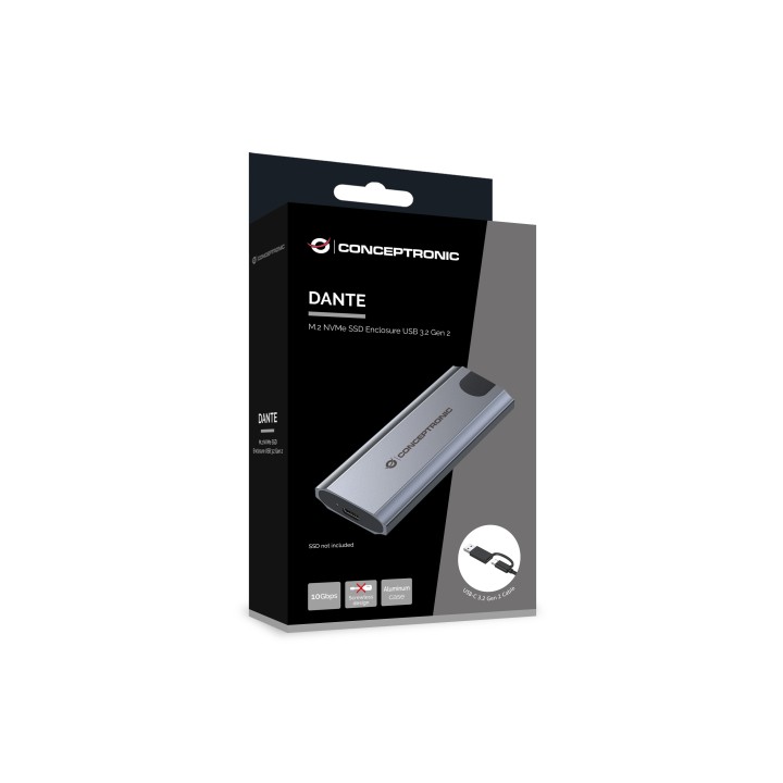 Caja CONCEPTRONIC SSD M.2 NVMe USB-C Gris (DANTE05G)