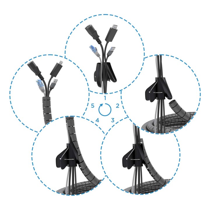 Organizador de Cables AISENS en Espiral 6m (A151-0899)