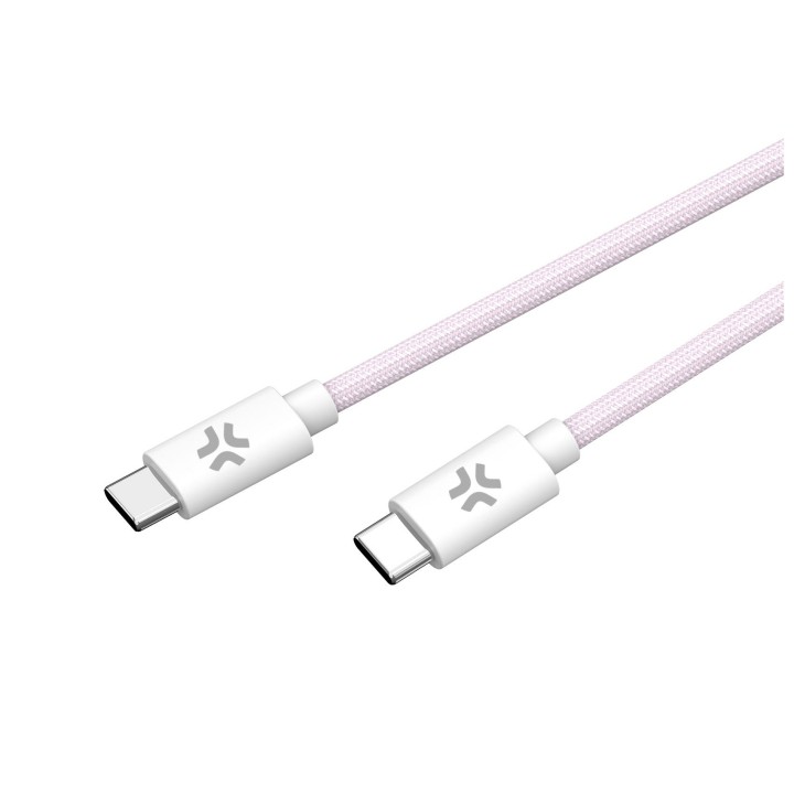 Cable CELLY USB-C a USB-C 1.5m Rosa (USBCUSBCCOTTPK)
