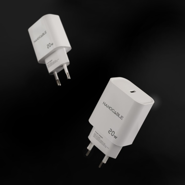 Cargador de Pared Nanocable 1xUSB-C Blanco (10.10.2005)
