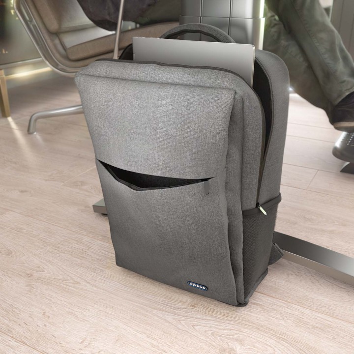 Mochila AISENS Poliéster 17" Gris (ASBG-BP081-GR)