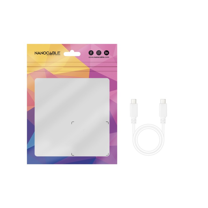 Nanocable USB-C/M/M 1.5m Blanco (10.01.2301-L150-W)