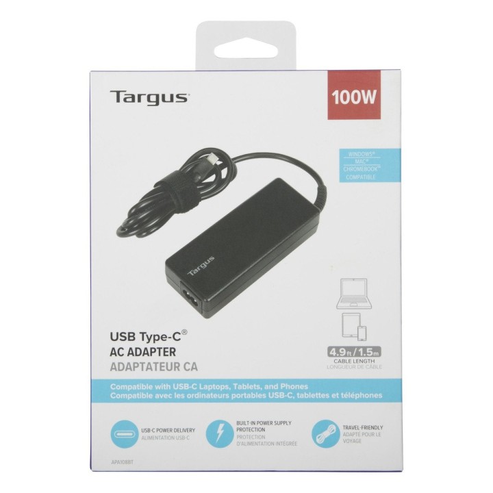 Cargador TARGUS Universal USB-C 100W Negro (APA108EU)