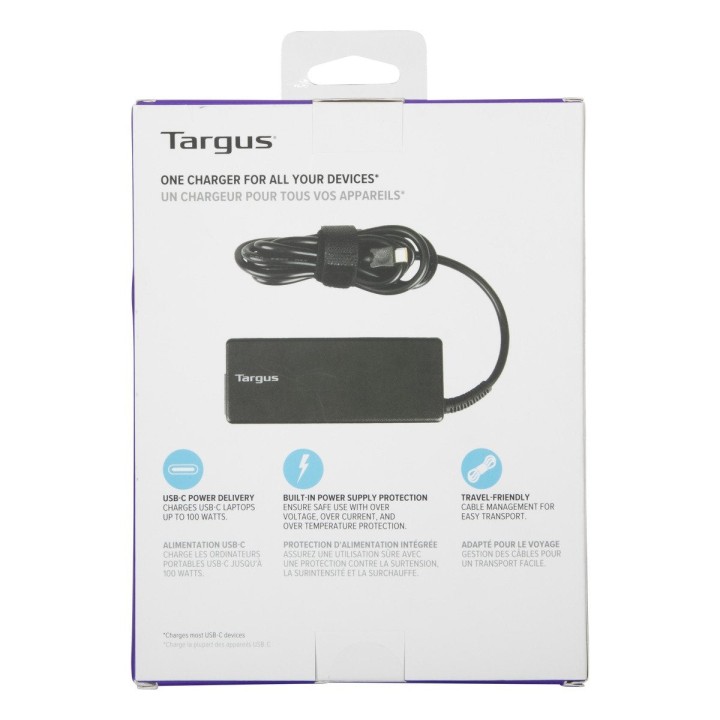 Cargador TARGUS Universal USB-C 100W Negro (APA108EU)