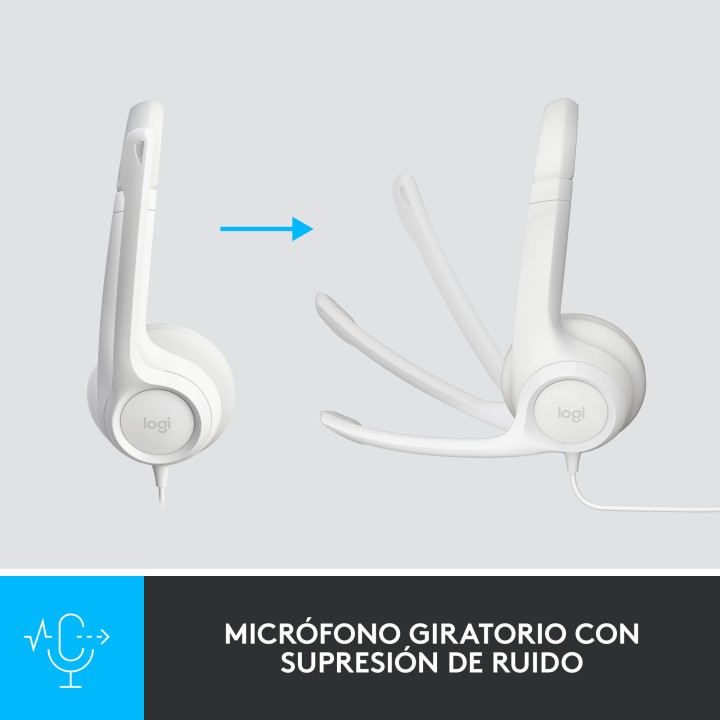 Auric+Micro LOGITECH H390 USB-A Blanco (981-001286)