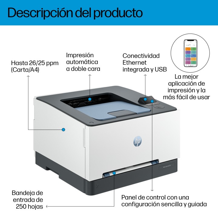 HP LaserJet Pro 3202dn A4 Color Gris/Blanca (8D7L0A)