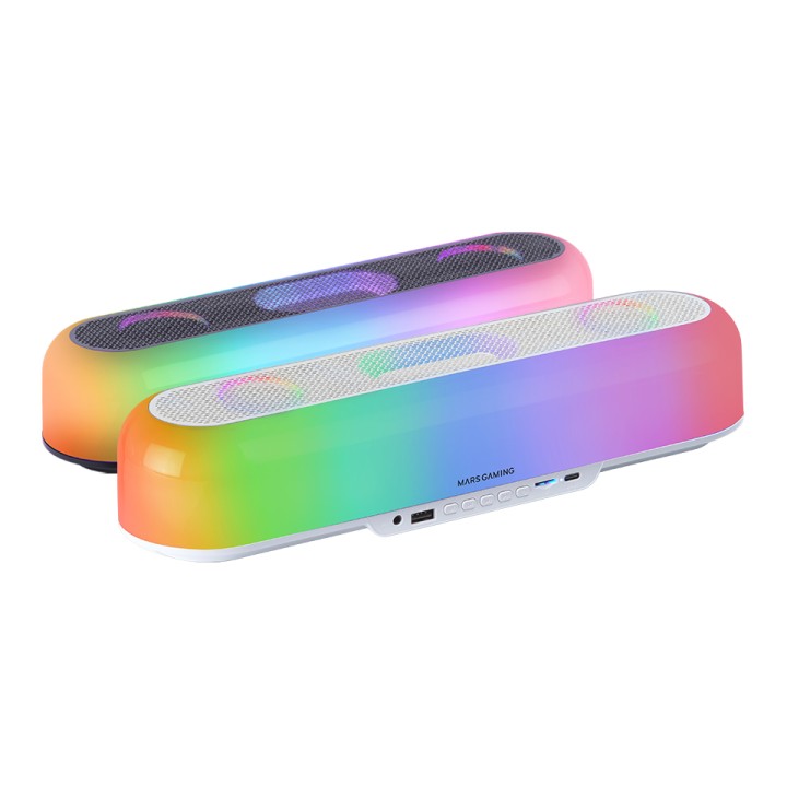 Barra de Sonido Mars Gaming 20W RGB BT Blanca (MSBORBW)