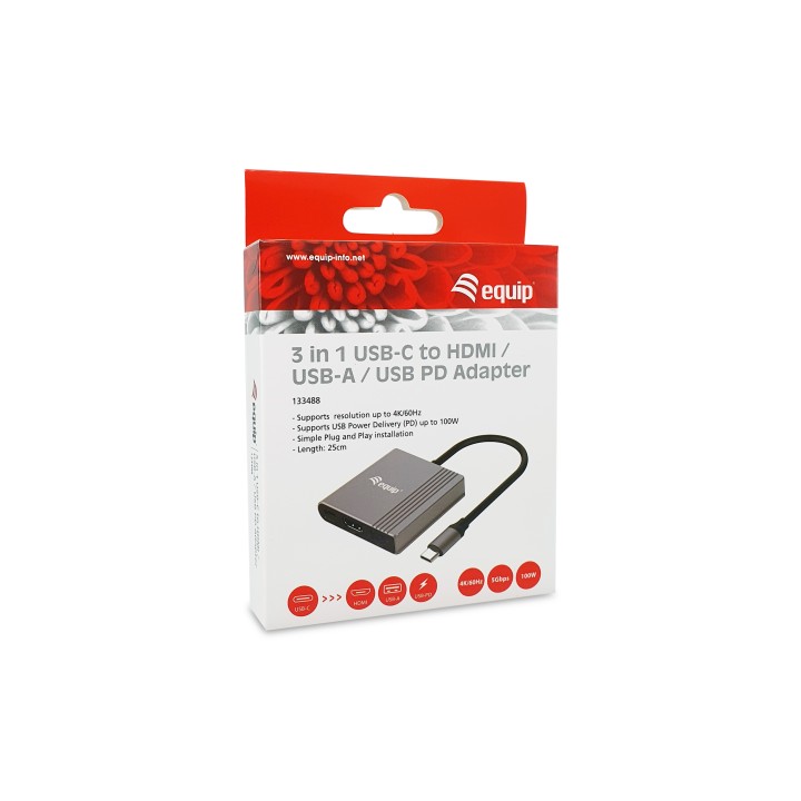 Dock Station EQUIP HDMI/USB-A/USB-C PD 100W (EQ133488)