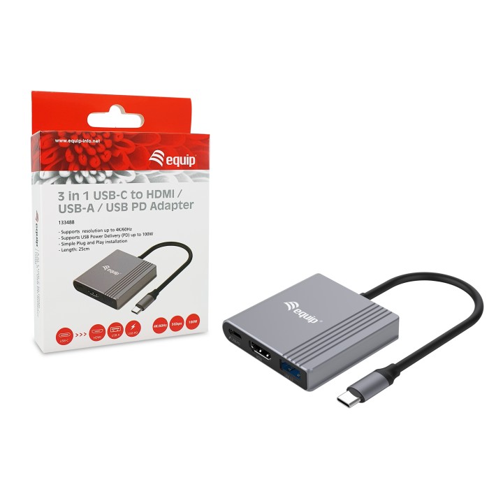 Dock Station EQUIP HDMI/USB-A/USB-C PD 100W (EQ133488)