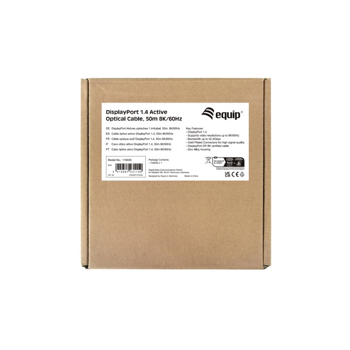 Cable EQUIP DP/M a DP/M 50m Negro (EQ119445)