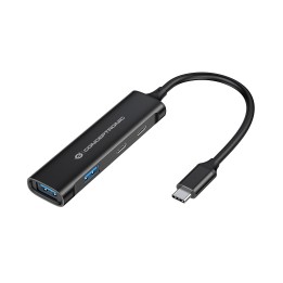 Hub CONCEPTRONIC USB-C a 4xUSB-A/C Negro (HUBBIES12B)