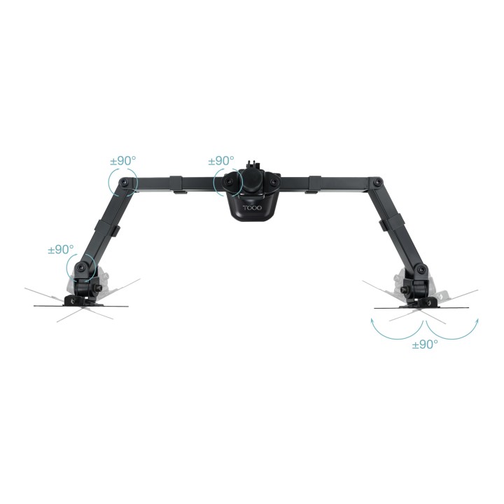Soporte Mesa TooQ Gira/Inclina 17-27" Negro(DB1802TN-B)