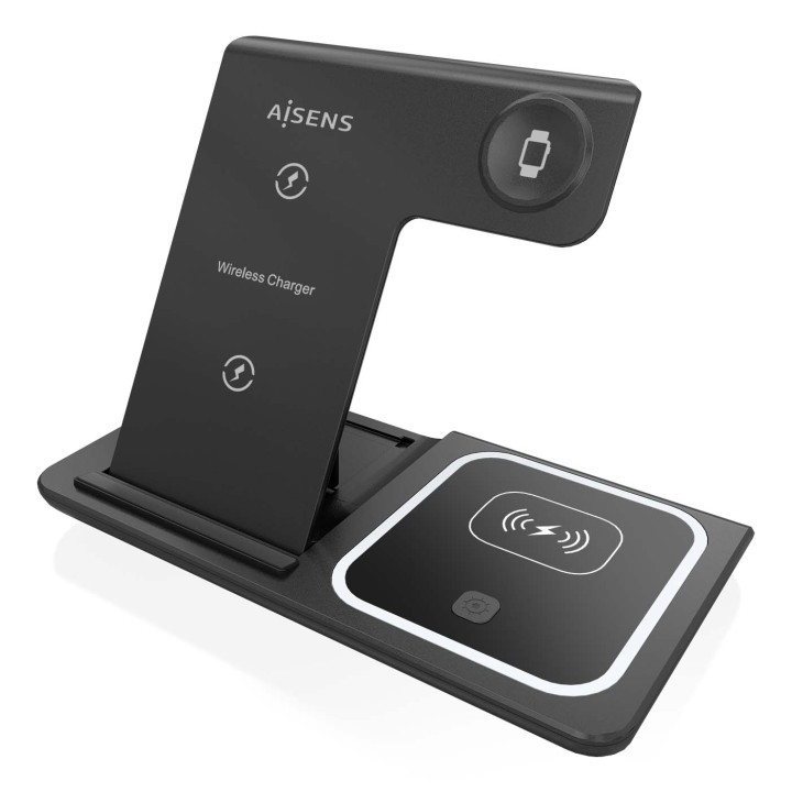 Base AISENS carga Inalámbrica 15W (ASCH-15W3WC043-BK)