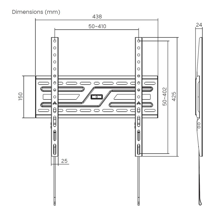 Soporte de Pared AISENS 32"-75" Negro (WT75F-309)