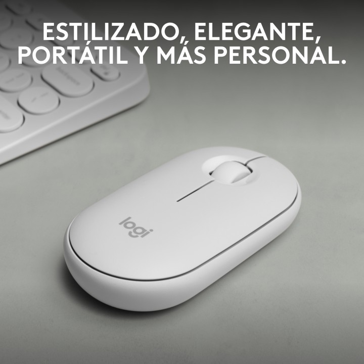 Ratón LOGITECH Pebble 2 M350s RF BT Blanco (910-007013)