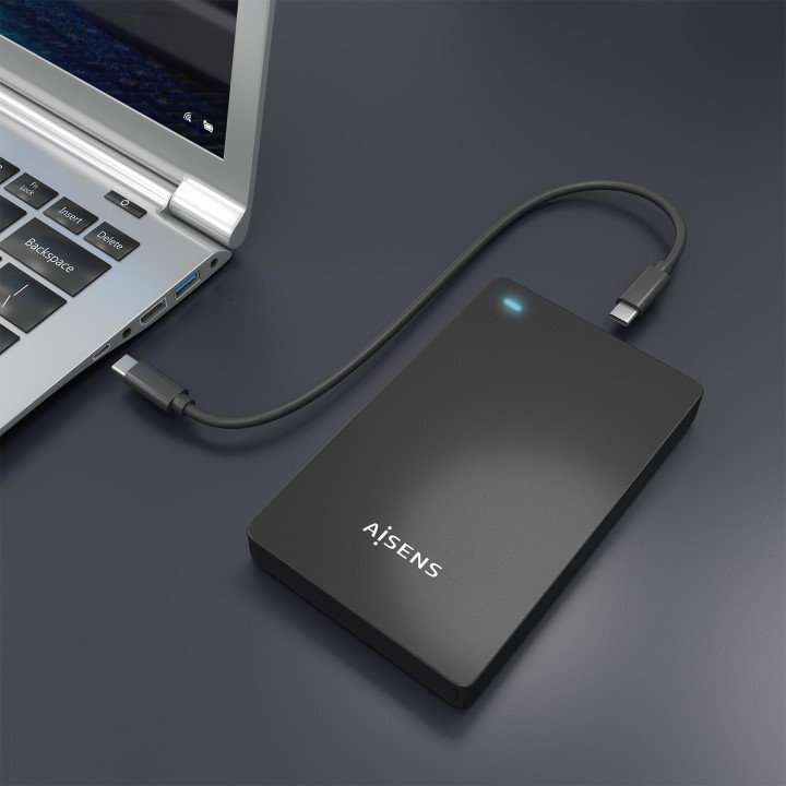 Caja Externa AISENS 2.5" SATA USB-C Negra (ASE-2542B)