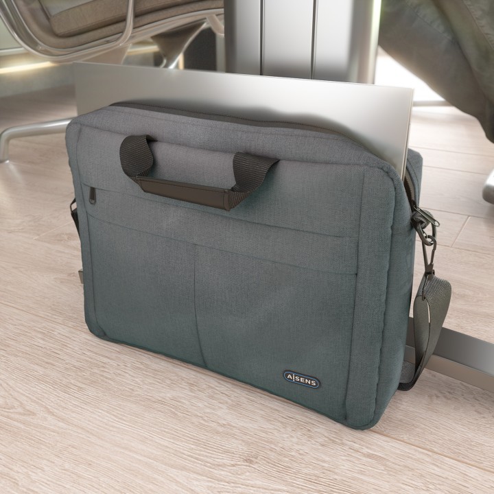 Maletín AISENS Poliéster 15.6" Gris (ASBG-BC025-GR)
