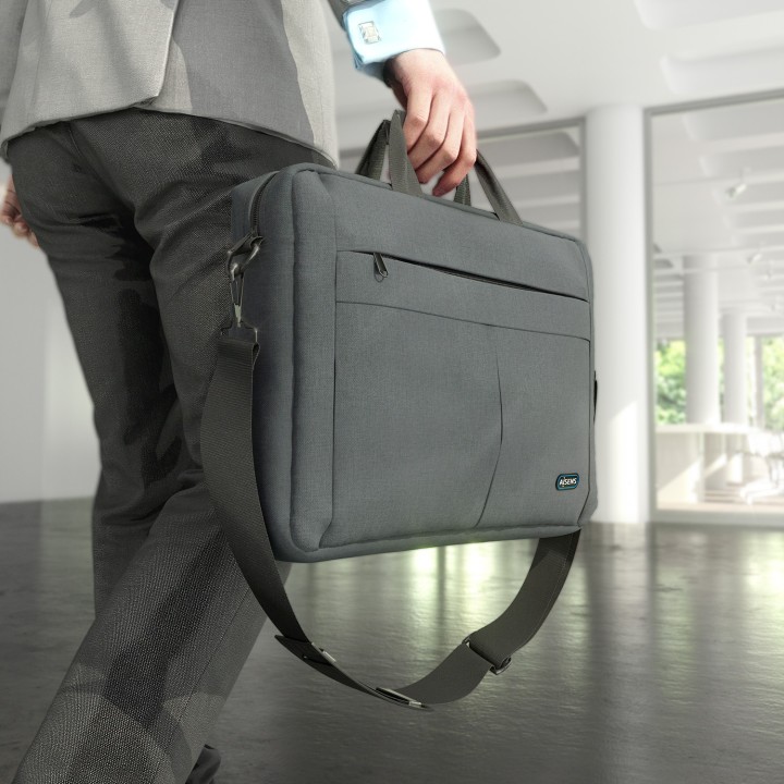 Maletín AISENS Poliéster 15.6" Gris (ASBG-BC025-GR)