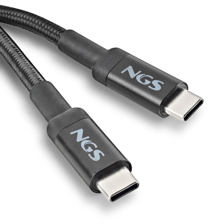 Cable NGS USB-C/M a USB-C/M 65W 2m Negro (KNOT65W-2)