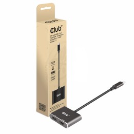 Adaptador Club 3D USB-C a DP/HDMI M/H Negro (CSV-1552)