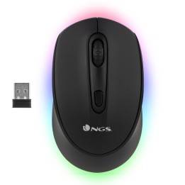 Ratón Gaming NGS Óptico RF BT 2400dpi Negro (SMOG-RB)