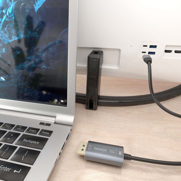 Conversor AISENS USB-C/M a DP/M 1.8m Negro (A109-0880)