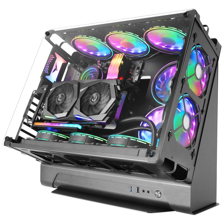 Caja Mars Gaming Custom Premium ATX mATX Negra (MCB)