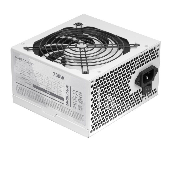 Fuente Mars Gaming ATX 750W PFC 85% Blanca (MPIII750W)