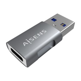 Adaptador AISENS USB-A/M a USB-C/H Gris (A108-0655)