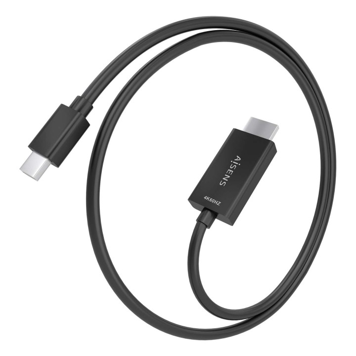 Cable AISENS Mini DP/M a HDMI/M 1m Negro (A125-0886)