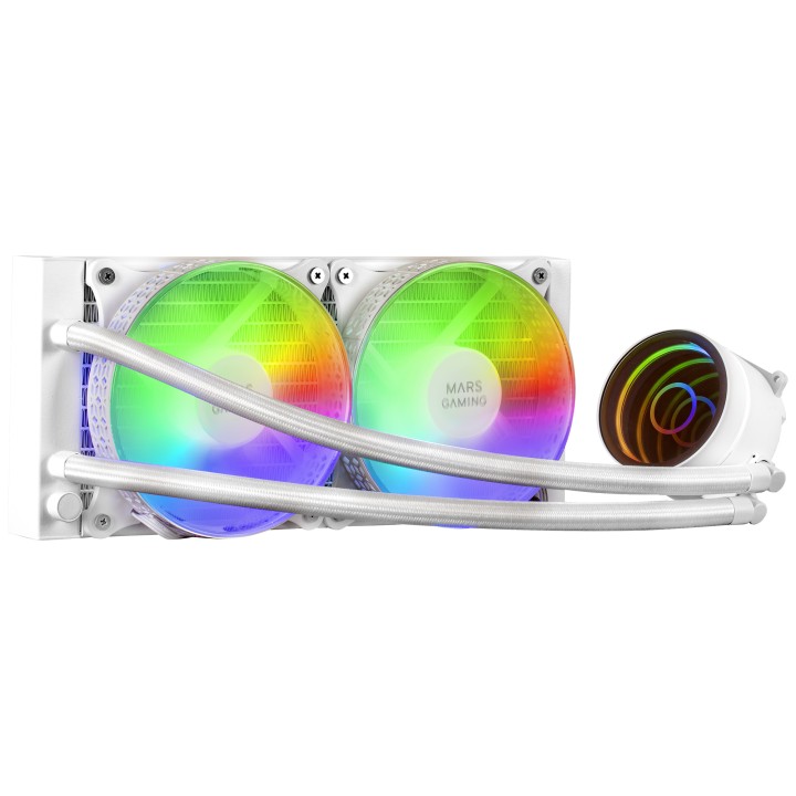 Ref. Líq. CPU Mars Gaming 400W FRGB Blanca (MLONE240W)