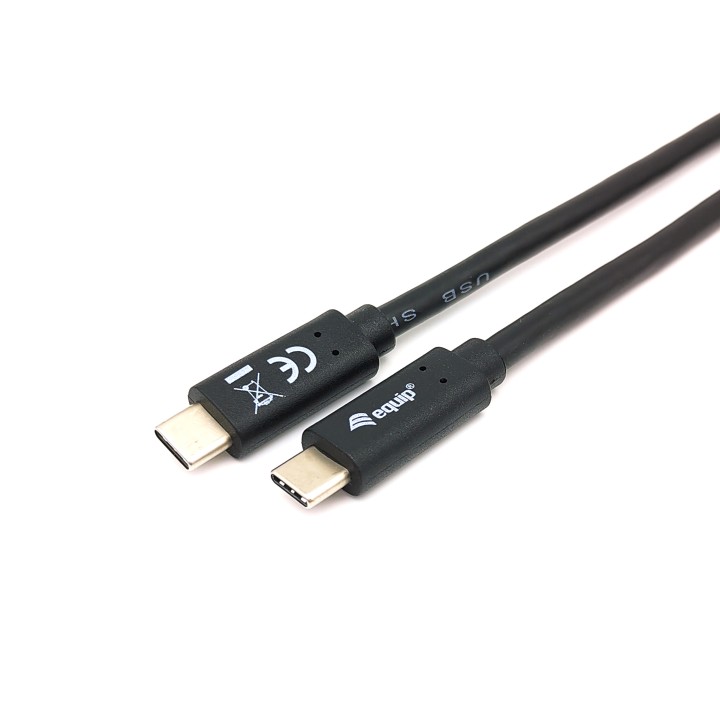 Cable EQUIP USB-C/M a USB-C/M 1m Negro (128346)