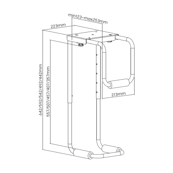 Soporte AISENS Bajo Mesa para PC hasta 30Kg (MPC08-337)