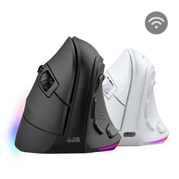Ratón Mars Gaming Ergo Óptico RF/BT Blanco (MMSKW)