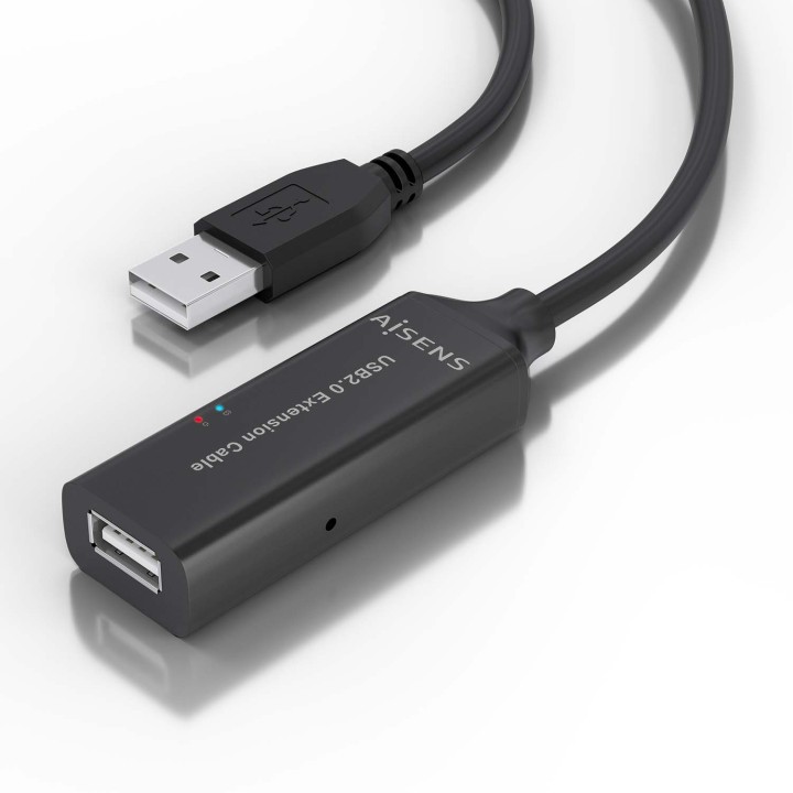 Cable AISENS USB/M a USB /H 10m Negro (A101-0915)