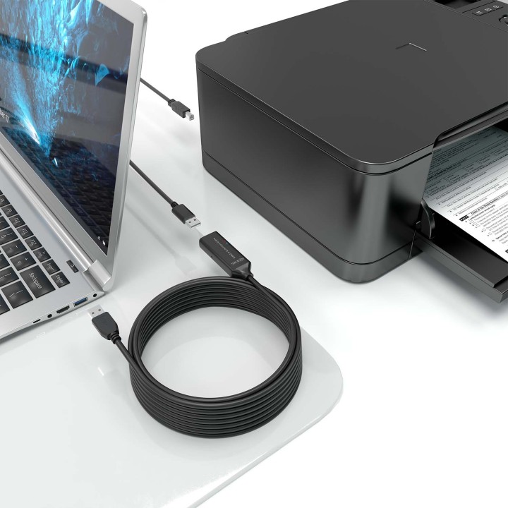 Cable AISENS USB/M a USB /H 10m Negro (A101-0915)