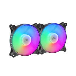 Ventilador Mars Gaming 120mm FRGB Kit 2 Negro (MFDUO)