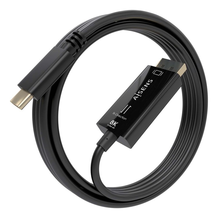 Conversor AISENS USB-C/M a DP/M 1.8m Negro (A109-0879)
