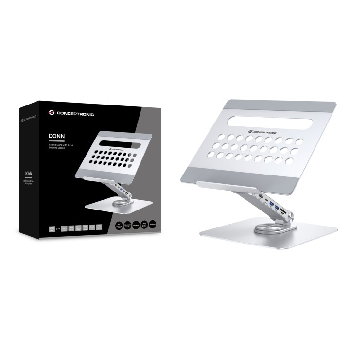 Dock Station CONCEPTRONIC con Soporte Plata (DONN27G)