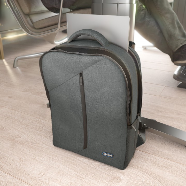 Mochila AISENS Poliéster 15.6" Gris (ASBG-BP084-GR)