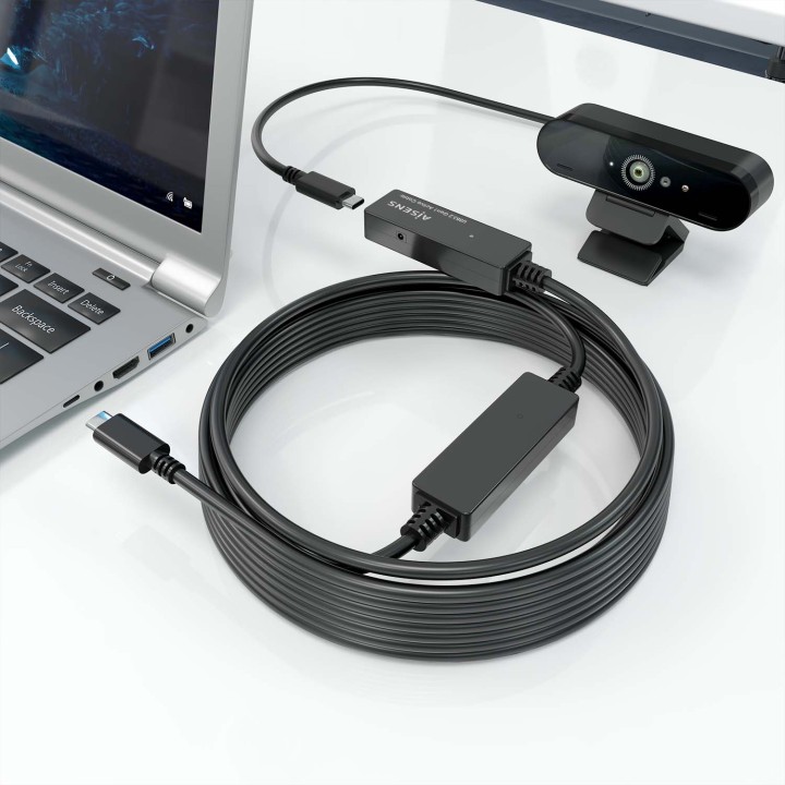 Cable AISENS USB-C/M a USB-C/H 10m Negro (A107-0870)